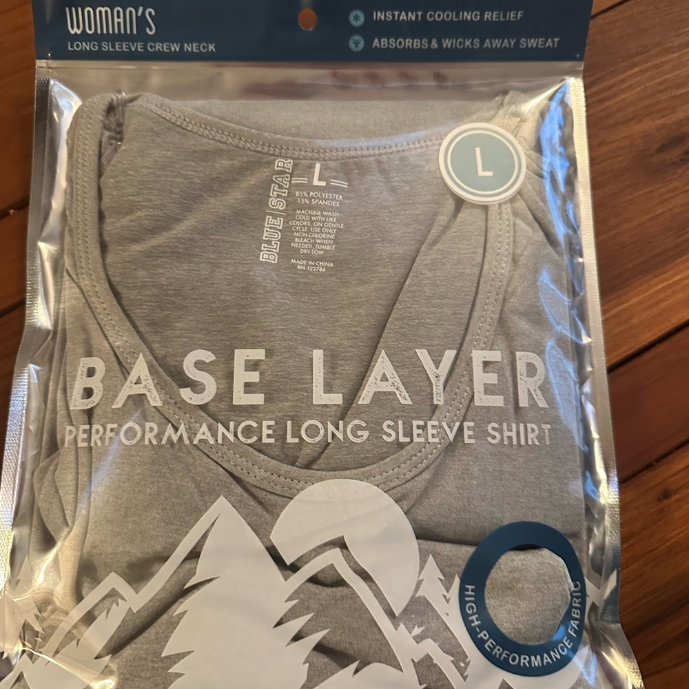 BASE LAYER Performance Long Sleeve Shirt - Gray